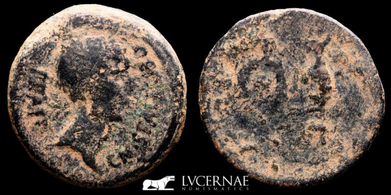 Roman Empire - Augustus (27 B.C. - 14 A.D.) bronze semis (6.95 g. 22 mm.) minted...