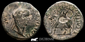 Tiberius Bronze As 10.76 g. 29 mm. Clunia (Coruña del Conde, Burgos) 37-41 AD gVF