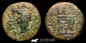 Tiberius bronze As 14.90 g., 27 mm. Emerita Augusta 14-36 A.D. Very Fine