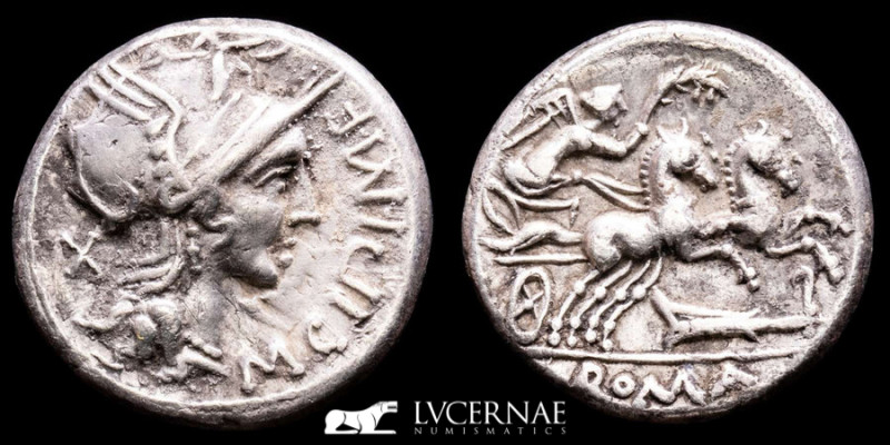 Roman Republic - M. Cipius M.f. - Silver denarius (3,83 g. 17 mm.) Minted in Rom...