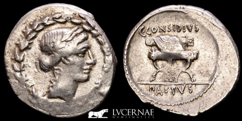 Roman Republic - C. Considius Paetus. Silver denarius (3,66 g., 20 mm.)
Rome min...