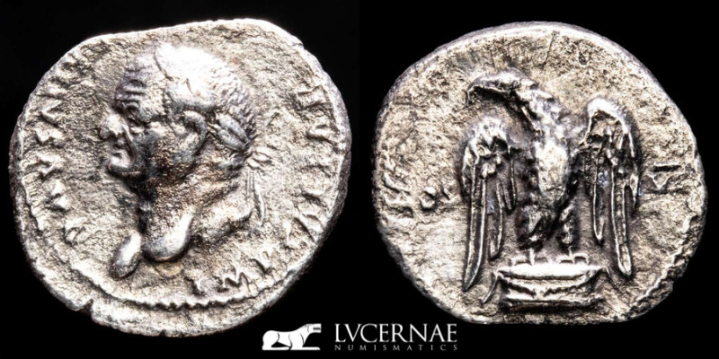 Roman Empire - Vespasian (AD 69 - 79) 
Silver denarius (2,96 g. 19 mm.) from Rom...