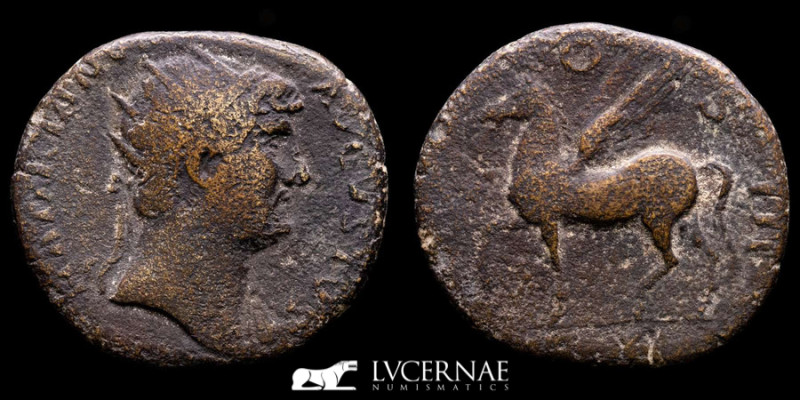 Roman Empire. - Hadrian (117-138 A.D.)
Dupondius, Rome, AD 125-128, AE (9.51 g. ...