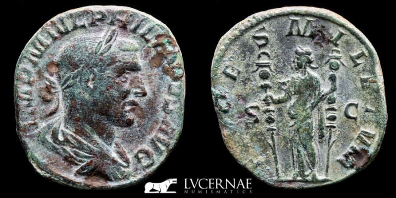 Roman Empire, Philip I the Arab (244-249 A.D.) - Bronze sestertius (14.21 g., 30...