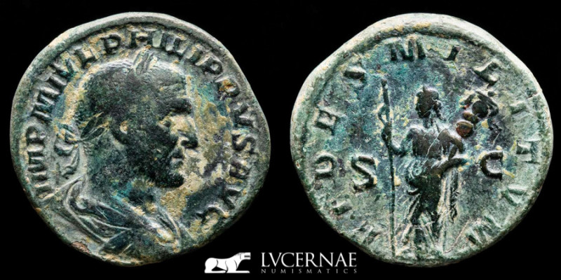 Roman Empire - Philip I Arab AD 244-249. Rome mint. Bronze Sestertius (20.88 g.,...