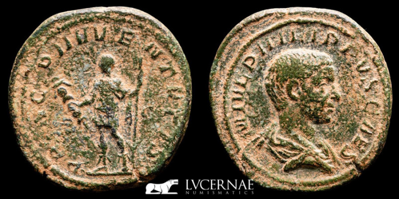 Roman Empire - Philip II (247-249 A.D.). Rome, as Caesar AD 244-246. 
Sestertius...