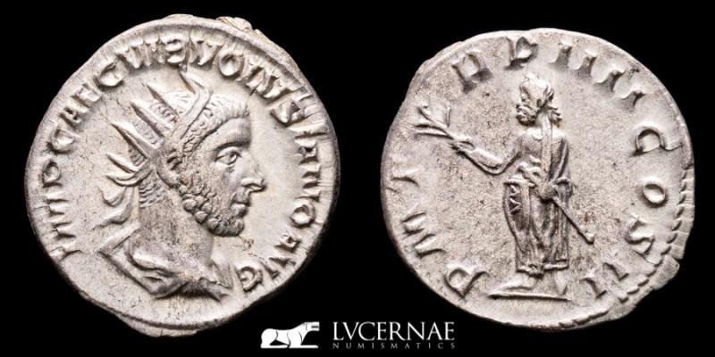 Roman Empire - Volusianus. (A.D. 251-253.) Silver antoninianus (3,31 g., 21 mm.)...