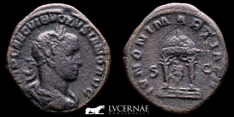 Roman Imperial Coins. Volusian (251-253 AD.) bronze Sestertius (19.67 g., 29 mm....