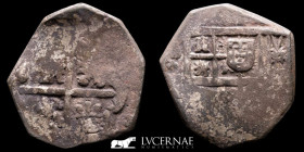 Spain White metal 4 Reales Macuquine 8,52 g. 31 mm. Toledo 16(...) Good very fine (MBC)