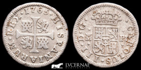 Carlos III (1759-1788) Silver 1/2 Real 1,37 g 16 mm. Madrid 1765 PJ Good very fine