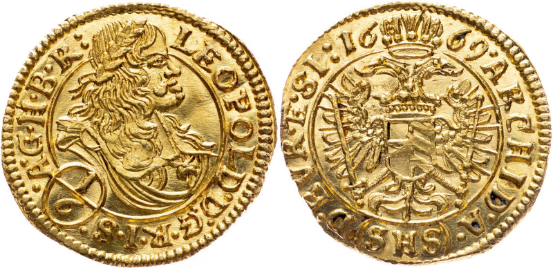 Leopold I., 1/6 Dukat 1669, SHS (Breslau) CZ 
 Leopold I., 1/6 Dukat 1669, SHS ...