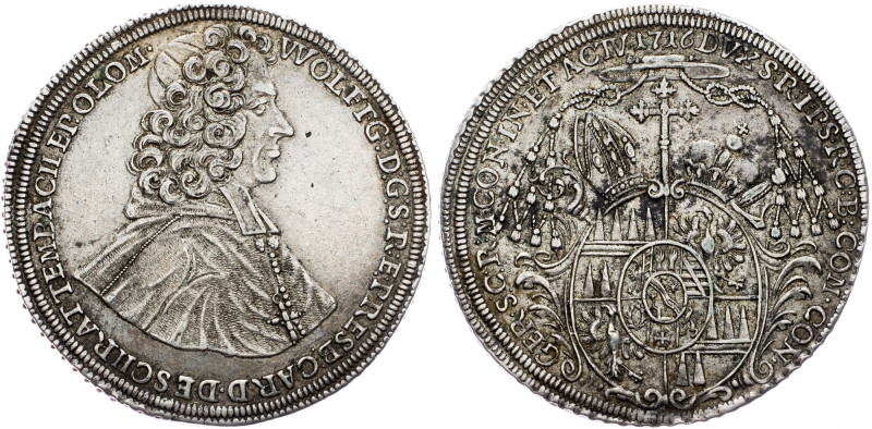 Wolfgang von Schrattenbach, 1 Thaler 1716, Kroměříž CZ Wolfgang von Schrattenbac...