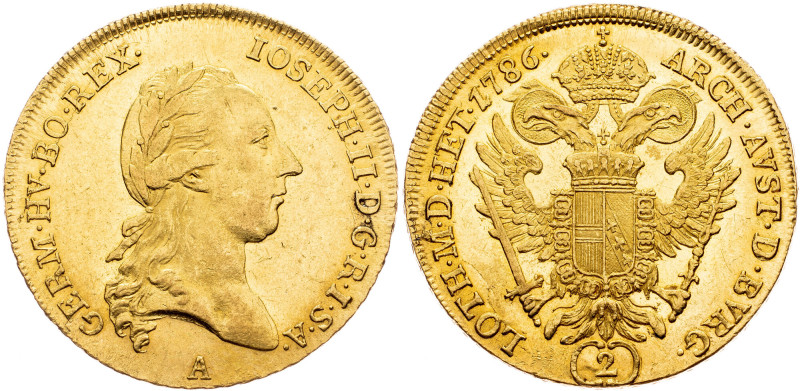 Joseph II., 2 Dukat 1786, A (Vienna) CZ 
Josef II., 2 Dukat 1786, A (Vídeň), 6,...