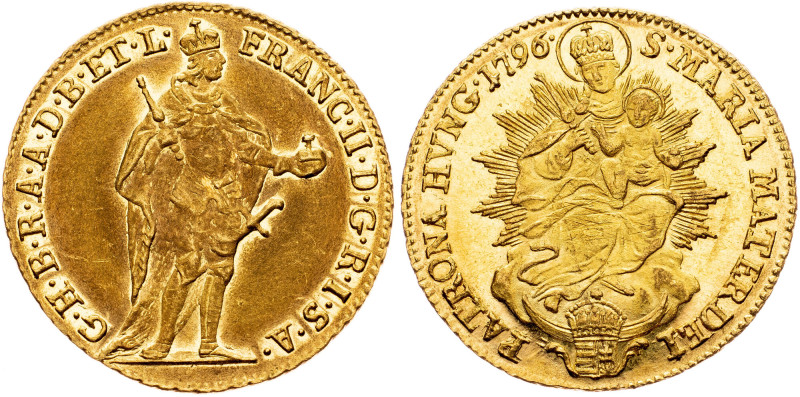 Franz I. (II.), 1 Dukat 1796, KB (Kremnitz) CZ 
František I. (II.), 1 Dukat 179...