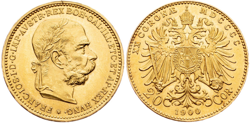Franz Joseph I., 20 Krone 1900, Vienna CZ 
František Josef I., 20 Koruna 1900, ...