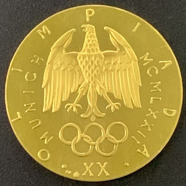 ALEMANIA. Olimpiada de Munich´72. Medalla de oro. ALTIUS FORTIUS CITIUS. Tres at...