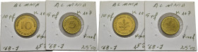 ALEMANIA. República Federal. 5 y 10 pfennig. 1968. J. PROOF EBC+. Lote de 2