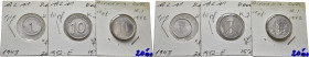 ALEMANIA. República Democrática. 1 y 10 pfennig. 1948, 1952.E y 1972. Lote de 3