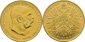 AUSTRIA. Francisco José. 100 coronas. 1915. SC. Tono