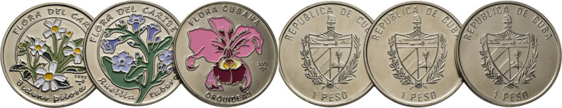 CUBA. Resellismo Tuberosa y Orquídeas y Bildens Pilosa. 1997 (2) y 2002. K619, 8...