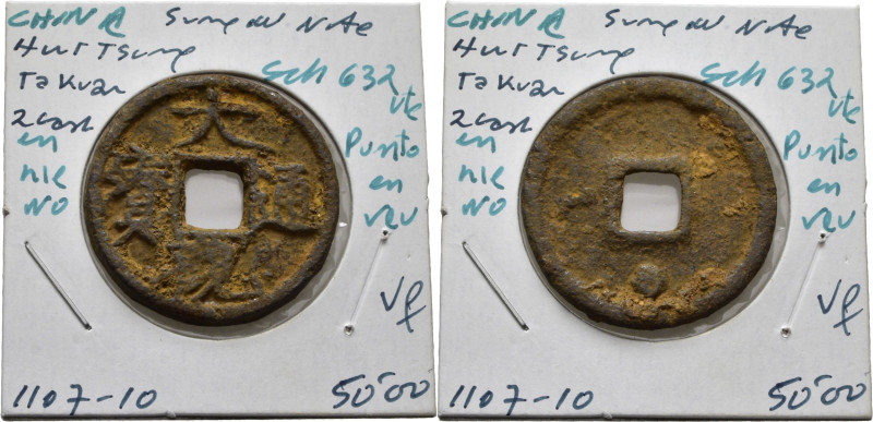 CHINA. Dinastía Ta Sung del Norte-Hui Tsung. 2 cash en hierro. 1107-1110. Punto ...