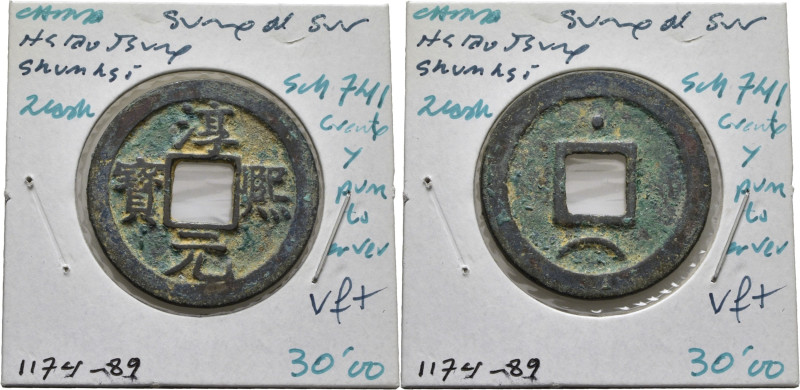 CHINA. Dinastía Ta Sung del Sur-Hsiao Tsung Shun-hsi. 2 cash. 1174-1189. Crecien...