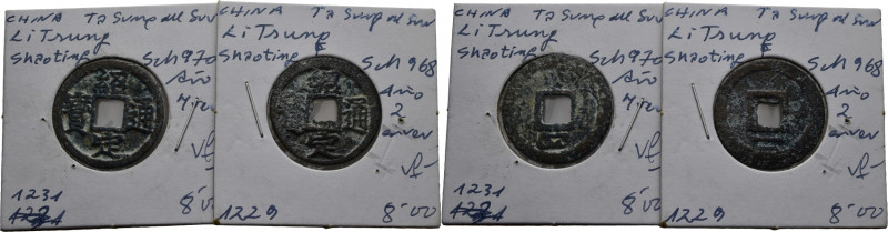 CHINA. Dinastía Ta Sung del Sur-Ning Tsung Shao ting. Cash. (1229) y (1231). Sch...