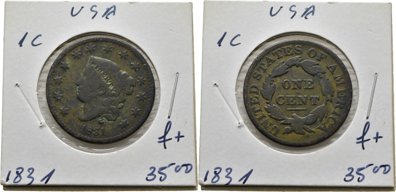 EE.UU./USA. Liberty cap. 1 centavo. 1831. K45. BC+. El propietario la tenía cali...