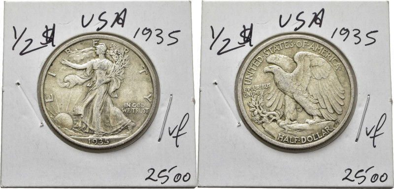 EE.UU./USA. 1/2 dólar. 1935. K142. Mejor que MBC. El propietario la tenía califi...