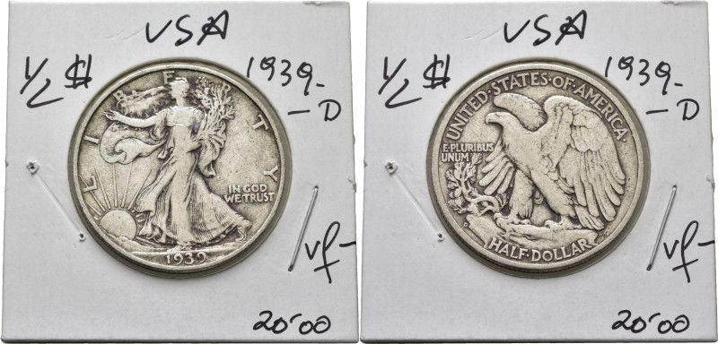 EE.UU./USA. 1/2 dólar. Denver. 1939. K142. MBC- o algo más floja. El propietario...