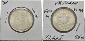 VATICANO. Pablo VI. 500 liras. 1967. Año V. SC