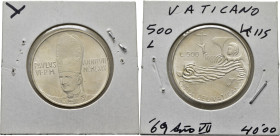 VATICANO. Pablo VI. 500 liras. 1969. Año VII. SC