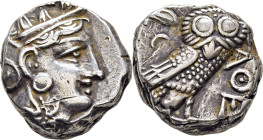 ATICA ATENAS. 360-339 aC. Tetradracma ático. Casi EBC-. Disco pequeño. Acuñación centrada