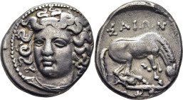 THESALIA LARISA. 400-344 aC. Dracma eginética. Cabeza de Larissa