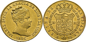 ISABEL II. Barcelona. 80 reales. 1846. PS. Casi EBC. Muy escasa