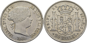 ISABEL II. Madrid. 20 reales. 1860