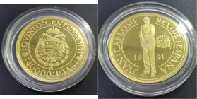 V CENTENARIO. Serie III. 40.000 pesetas. 1991. Águila imperial. PROOFlike FDC