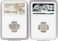 LUCANIA. Metapontum. Ca. 470-440 BC. AR stater (17mm, 12h). NGC Choice VF scratches. META (retrograde), five-grained barley ear; dotted border on rais...