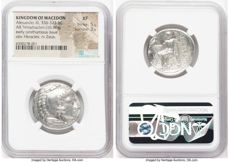 MACEDONIAN KINGDOM. Alexander III the Great (336-323 BC). AR tetradrachm (27mm, ...