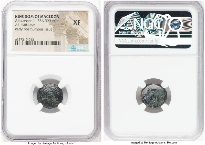 MACEDONIAN KINGDOM. Alexander III the Great (336-323 BC). AE half-unit (15mm, 1h...