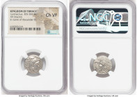 THRACIAN KINGDOM. Lysimachus (305-281 BC). AR drachm (17mm, 10h). NGC Choice VF. Posthumous issue of Colophon in the name and types of Alexander III t...