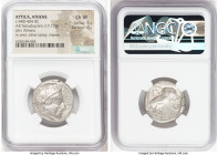 ATTICA. Athens. Ca. 440-404 BC. AR tetradrachm (24mm, 17.13 gm, 12h). NGC Choice VF 5/5 - 4/5. Mid-mass coinage issue. Head of Athena right, wearing e...