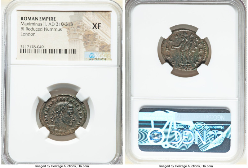 ANCIENT LOTS. Roman Imperial. Lot of five (5) AE or BI issues. NGC VF-XF. Includ...