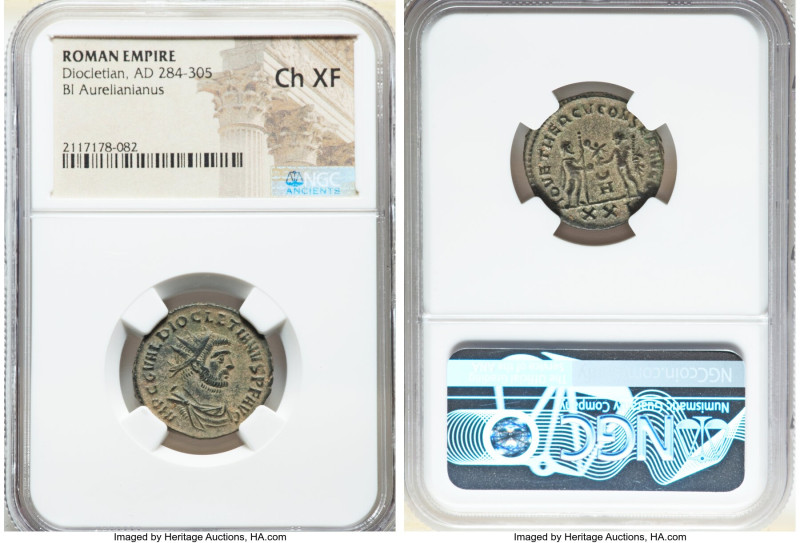 ANCIENT LOTS. Roman Imperial. Lot of five (5) AE or BI issues. NGC Choice VF-XF,...