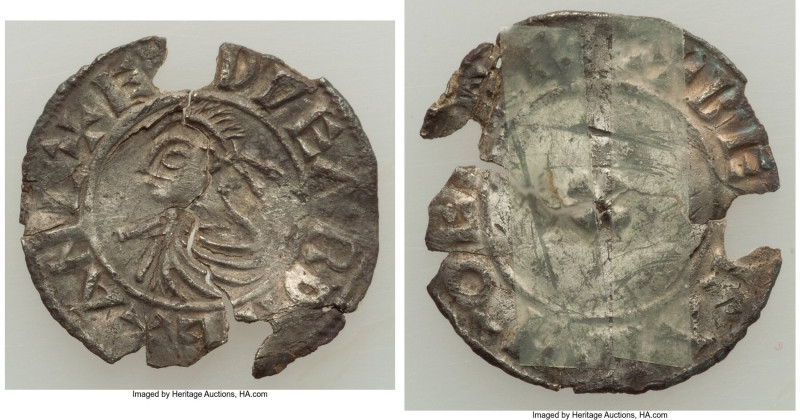 Kings of All England. Edward the Martyr Penny ND (975-978) About VF (Broken Flan...