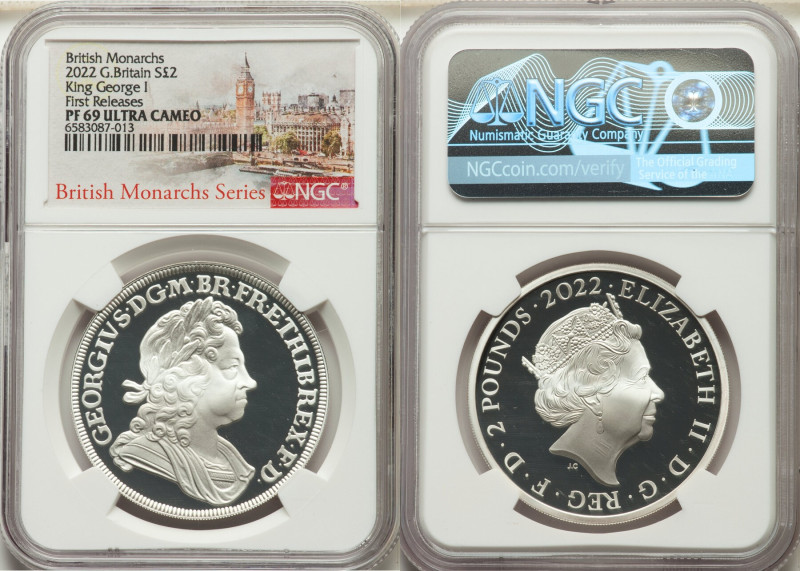 Elizabeth II silver Proof "King George I" 2 Pounds (1 oz) 2022 PR69 Ultra Cameo ...