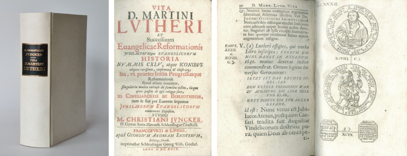 Monographien. Bibliophile Werke. Juncker, C.


Vita D. Martini Lutheri et Suc...