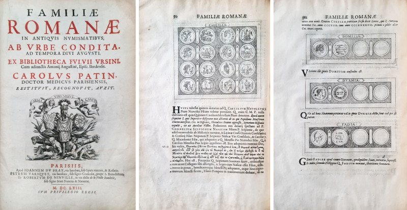 Monographien. Bibliophile Werke. Patin, C.


Familiae Romanae in antiquis num...