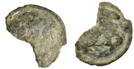 Northern Apulia, Luceria, c. 217-212 BC. Cast Æ Nummus (47.5mm, 61.50g). Head of Herakles r., wearing lion skin. R/ Horse prancing r.; star above. Vec...