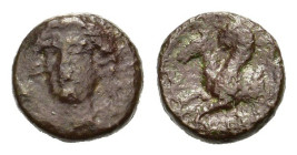 Sicily, Syracuse, 344-317 BC. Æ (12.5mm, 2.30g). Head of Arethousa facing slightly l. R/ Forepart of Pegasos l. HGC 2, 1505. Fine